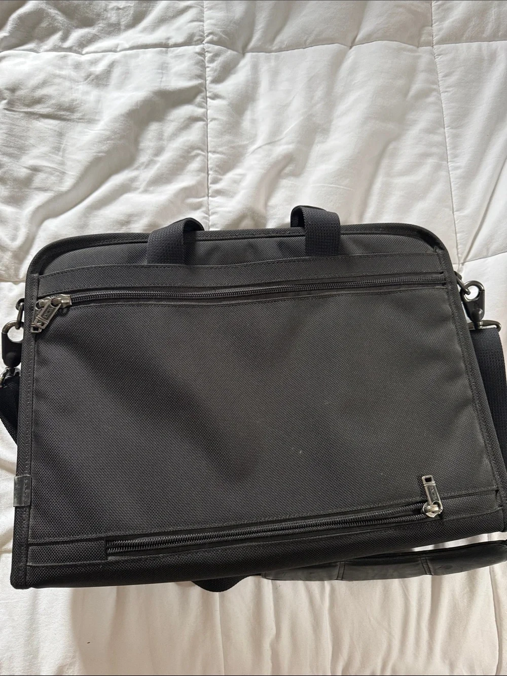 Tumi Black Men's Business Briefcase with Front Organizer Pockets